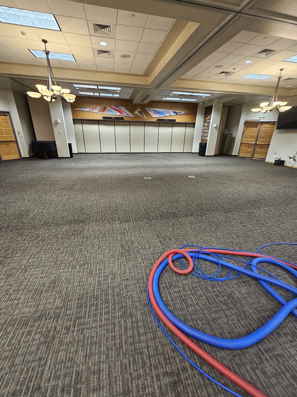 Commercial ballroom carpet cleaning
