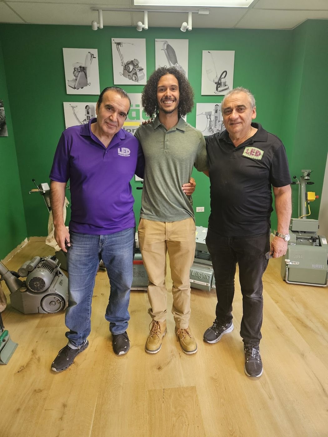 Gino Hyppolite at Lägler hardwood refinishing training