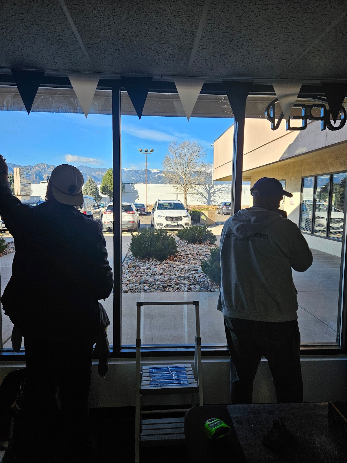 Architectural window film installation Pueblo home