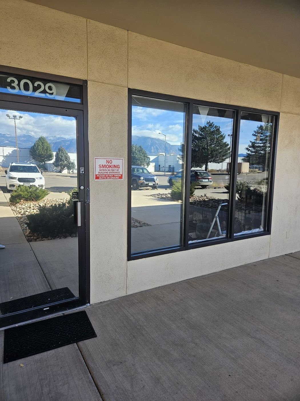 Window tinting Pueblo commercial storefront